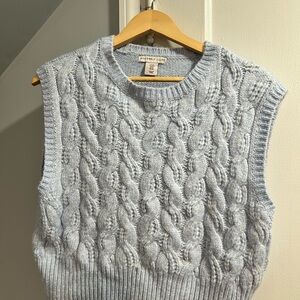 Sincerely Jules Light Blue Cable Knit Sweater Vest